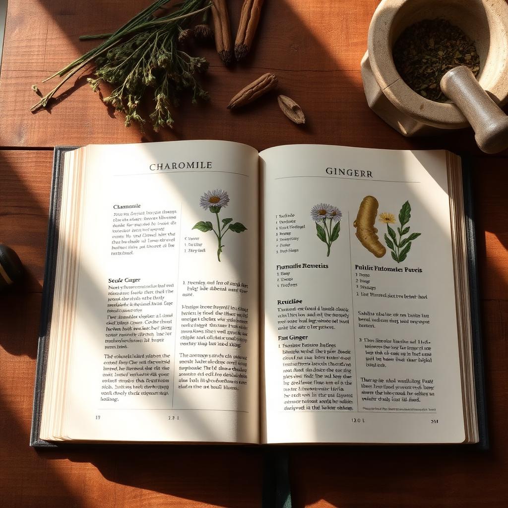 Páginas interiores con fichas de plantas y recetas paso a paso